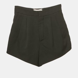 Saint Laurent Black Wool Pleated Shorts S, Shorts - Luxury Closet catalog