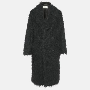 Saint Laurent Paris Black Faux Fur Double Breasted Coat S, Coats & Jackets - Luxury Closet catalog