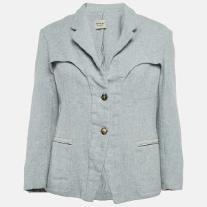 Saint Laurent Vintage Paris Grey Wool Single Breasted Coat L, Coats & Jackets - Luxury Closet catalog