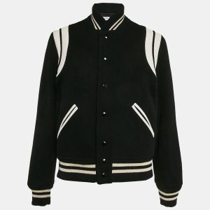 Saint Laurent Paris Black Wool Varsity Jacket M, Coats & Jackets - Luxury Closet catalog