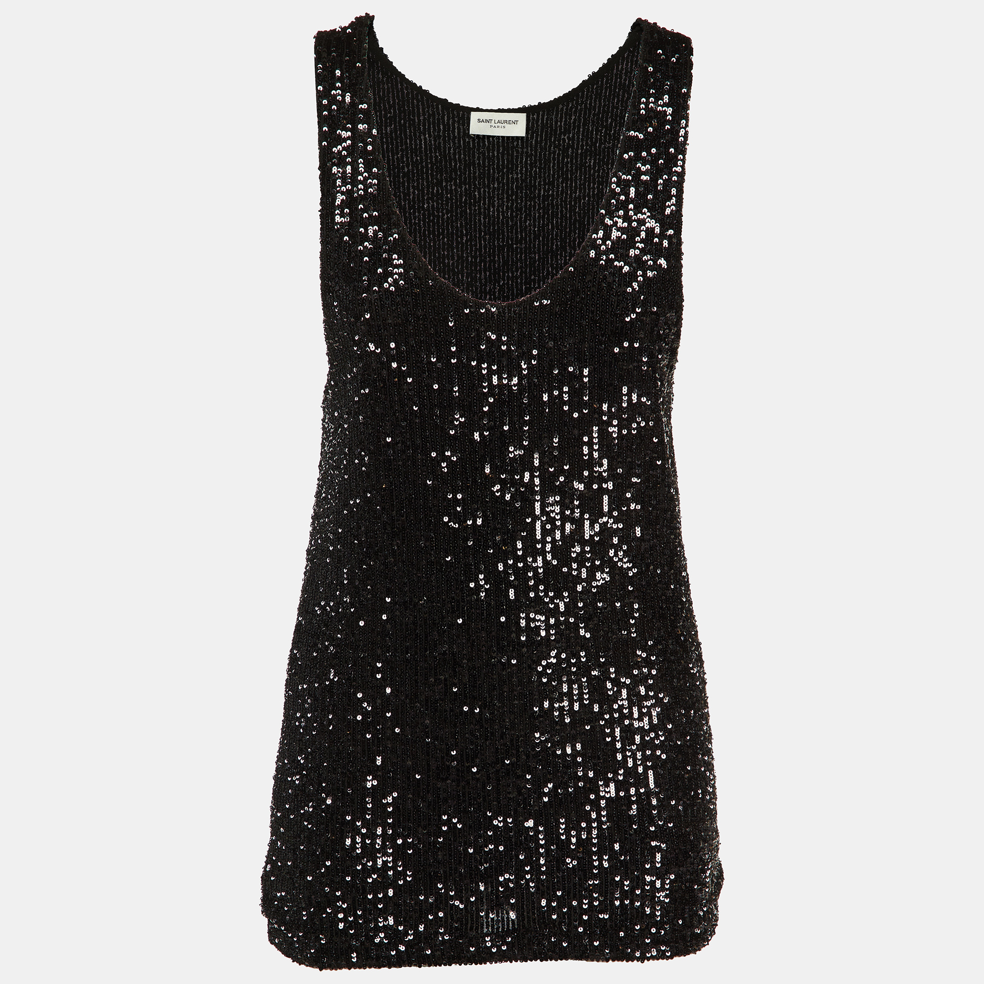 Saint Laurent Paris Black Sequinned Tank Top M, Shirts & Tops - Luxury Closet catalog