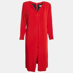 Yves Saint Laurent Vintage Red Crepe Midi Dress L, Dresses - Luxury Closet catalog