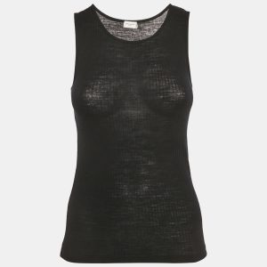 Saint Laurent Black Rib Knit Tank Top XS, Shirts & Tops - Luxury Closet catalog