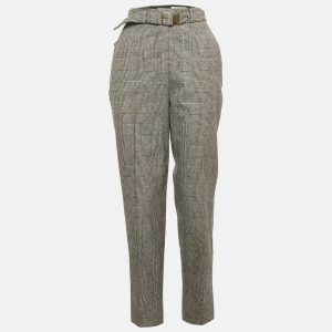 Saint Laurent Monochrome Plaid Wool Trousers M, Clothing - Luxury Closet catalog