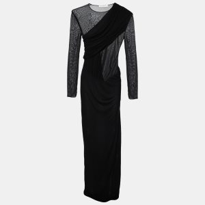 Saint Laurent Black Crepe & Jersey Draped Gown S, Dresses - Luxury Closet catalog