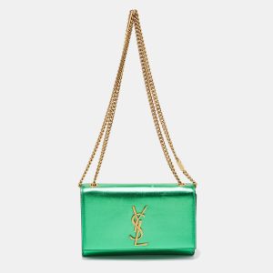 Saint Laurent Green Patent Leather New Small Kate Wallet On Chain, Wallets & Money Clips - Luxury Closet catalog