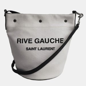 Saint Laurent Paris Black/White Canvas Rive Gauche Tote Bag, Tote Handbags - Luxury Closet catalog