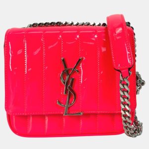 Saint Laurent Pink Leather Chain Crossbody Bag, Handbags - Luxury Closet catalog