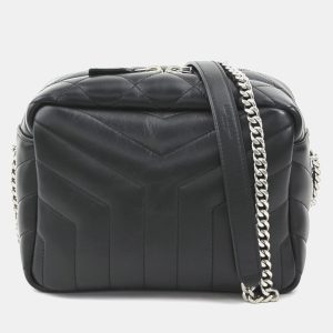 Saint Laurent Black Leather Lulu Shoulder Bag, Shoulder Bags - Luxury Closet catalog