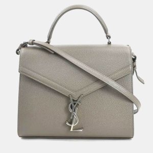 Saint Laurent Grey Leather Shoulder Bag, Shoulder Bags - Luxury Closet catalog