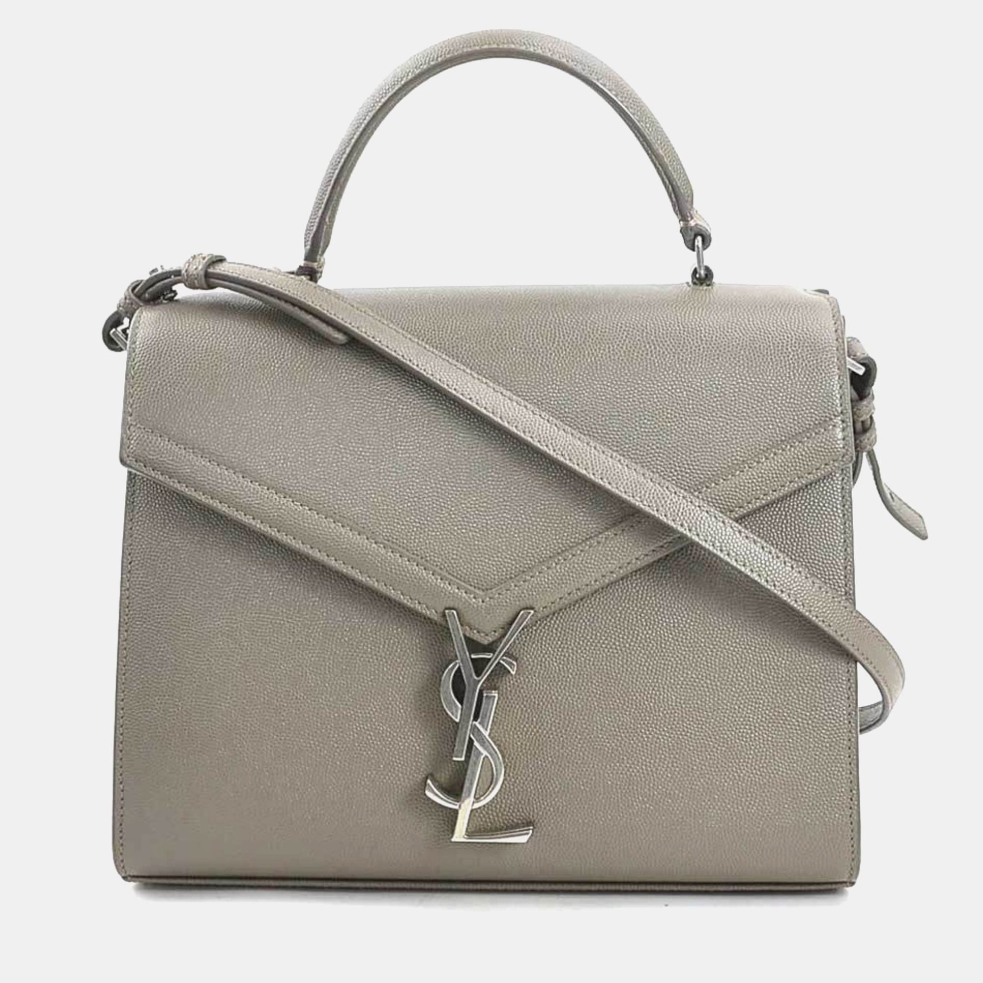 Saint Laurent Grey Leather Shoulder Bag, Shoulder Bags - Luxury Closet catalog