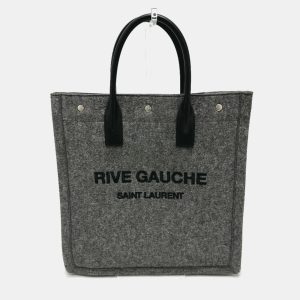 Saint Laurent Gray/Black Shoulder Tote Bag, Tote Handbags - Luxury Closet catalog