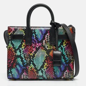 Saint Laurent Multicolor Python Nano Classic Sac De Jour Tote, Tote Handbags - Luxury Closet catalog