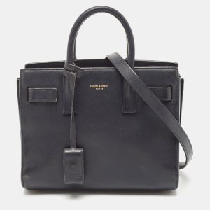 Saint Laurent Black Leather Nano Classic Sac De Jour Tote, Tote Handbags - Luxury Closet catalog