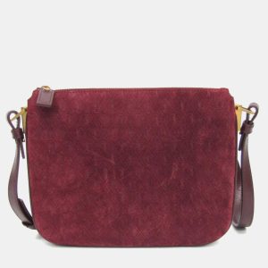 Saint Laurent Bordeaux Monogram Leather Suede Shoulder Bag, Shoulder Bags - Luxury Closet catalog