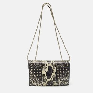 Saint Laurent Black Python and Leather Betty Studded Shoulder Bag, Shoulder Bags - Luxury Closet catalog