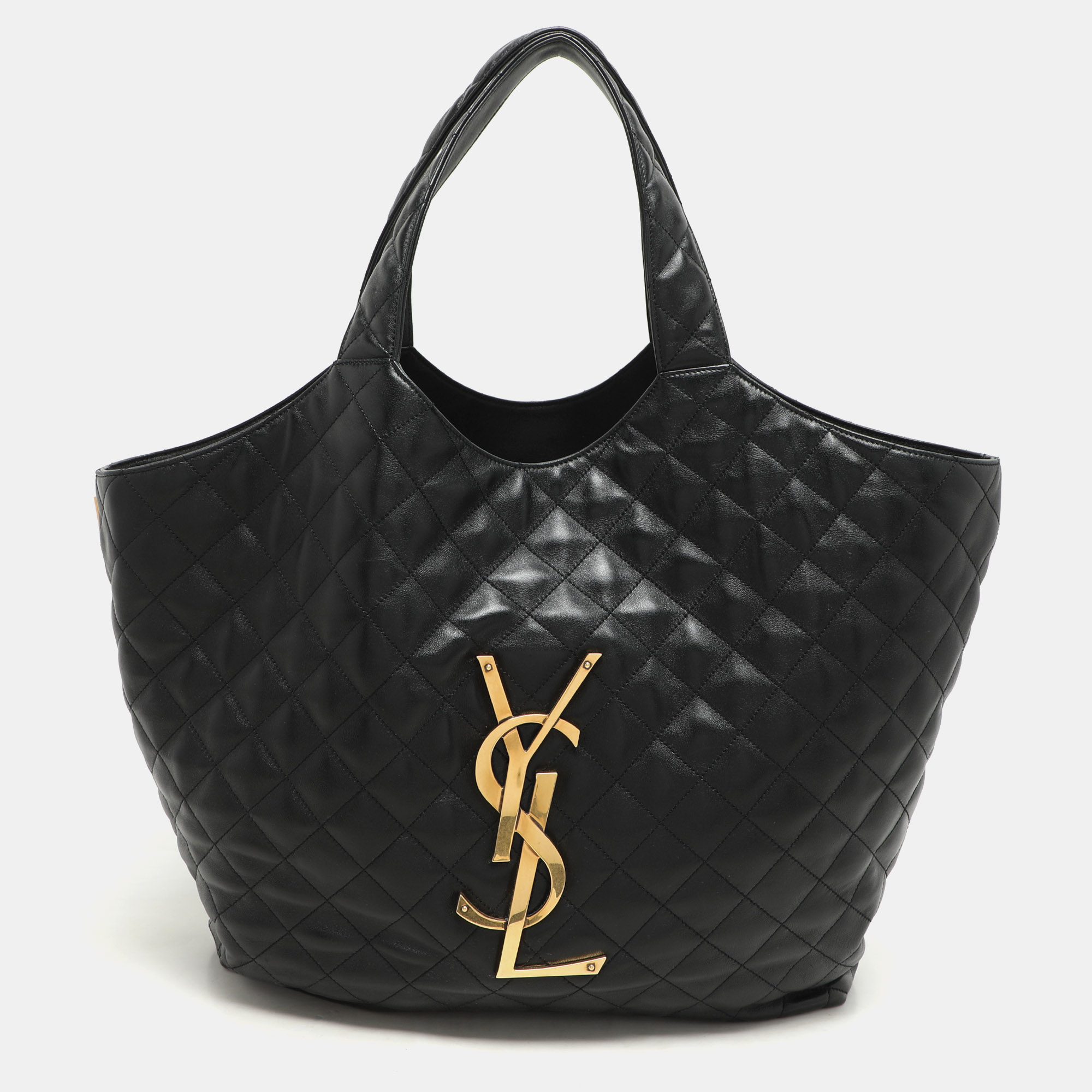 Saint Laurent Black Quilted Leather Maxi Icare Shopping Tote, Tote Handbags - Luxury Closet catalog