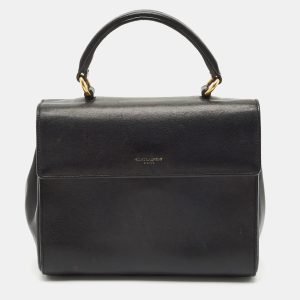 Saint Laurent Black Leather Small Moujik Top Handle Bag, Satchels - Luxury Closet catalog