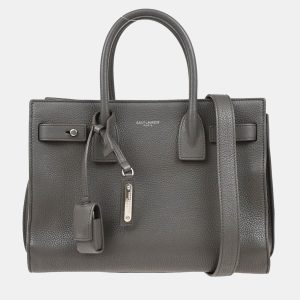 Saint Laurent Paris Sac de Jour Gray Calfskin Leather Tote Bag, Satchels - Luxury Closet catalog