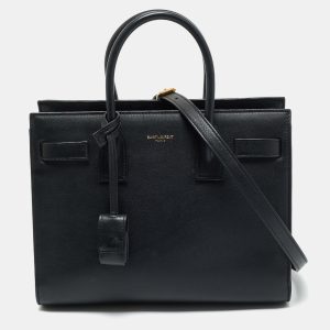 Saint Laurent Black Leather Baby Classic Sac De Jour Tote, Tote Handbags - Luxury Closet catalog