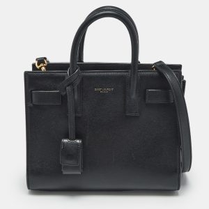 Saint Laurent Black Leather Nano Classic Sac De Jour Tote, Tote Handbags - Luxury Closet catalog