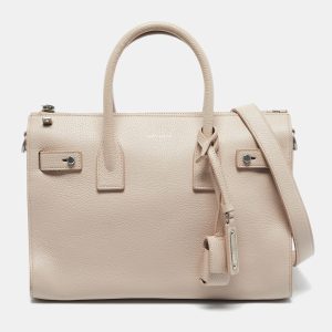 Saint Laurent Light Pink Leather Baby Sac De Jour Souple Tote, Tote Handbags - Luxury Closet catalog