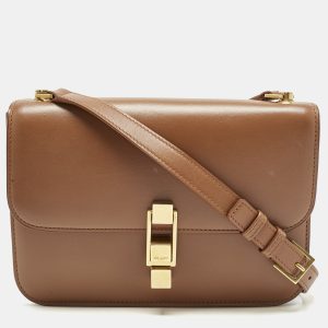 Saint Laurent Brown Leather Le Carre Shoulder Bag, Shoulder Bags - Luxury Closet catalog