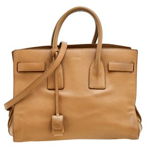 Saint Laurent Beige Leather Large Sac De Jour Tote, Tote Handbags - Luxury Closet catalog