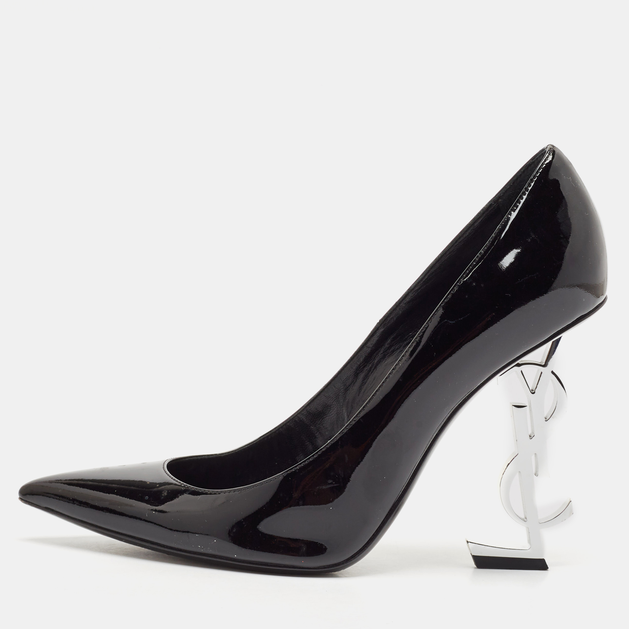 Saint Laurent Black Patent Leather Opyum Pumps Size 38, Pumps - Luxury Closet catalog