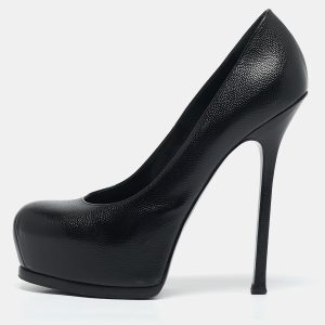 Saint Laurent Black Leather Tribtoo Platform Pumps Size 40, Pumps - Luxury Closet catalog