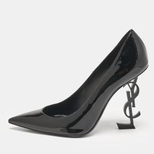 Saint Laurent Black Patent Leather Opyum Pointed Toe Pumps Size 40, Pumps - Luxury Closet catalog