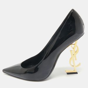 Saint Laurent Paris Black Patent Leather Opyum Pumps Size 39.5, Pumps - Luxury Closet catalog