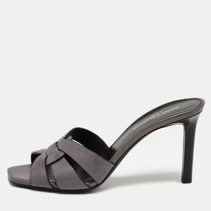 Saint Laurent Mauve Leather Tribute Slide Sandals Size 37, Sandals - Luxury Closet catalog