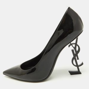 Saint Laurent Black Patent Leather Opyum Pointed Toe Pumps Size 41, Pumps - Luxury Closet catalog