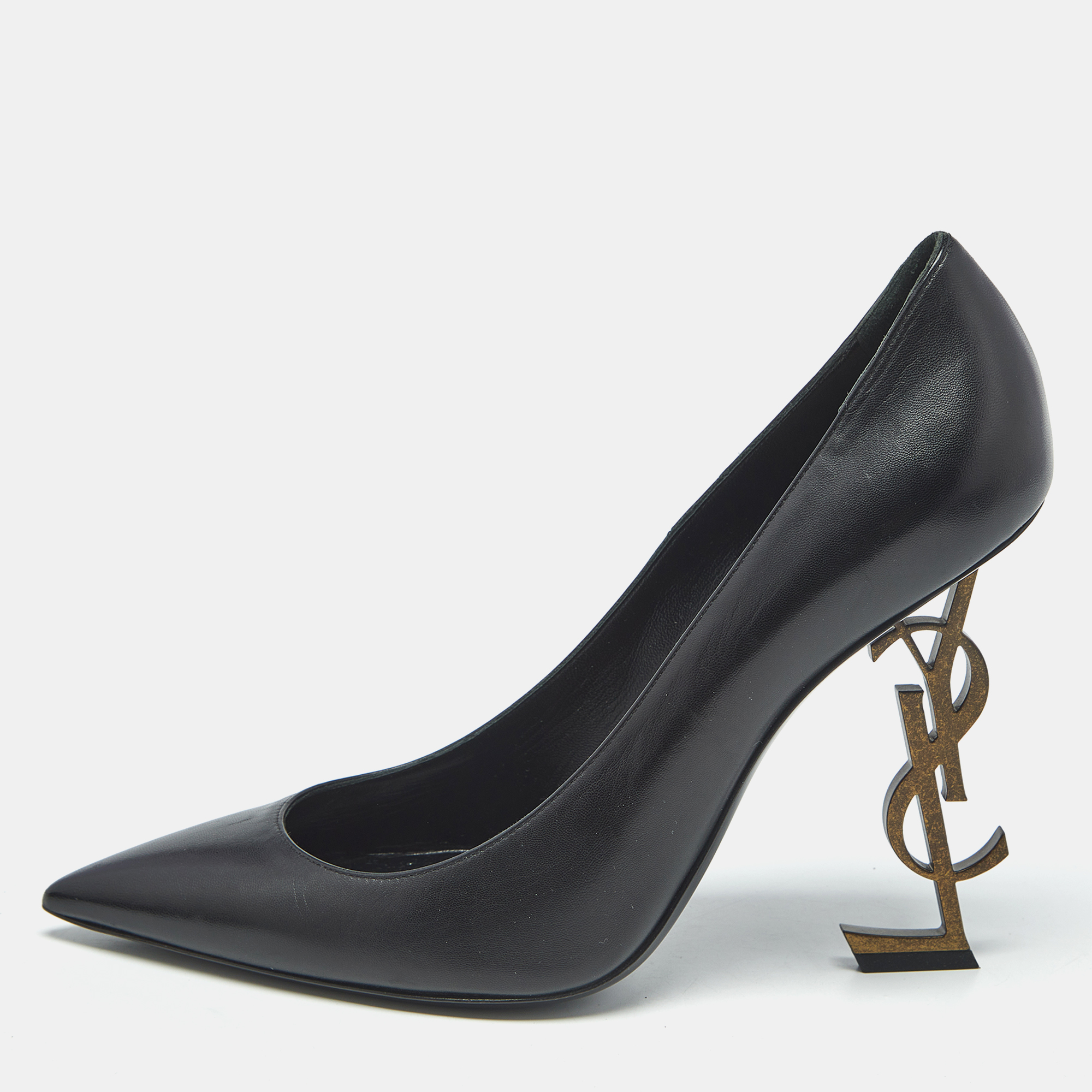 Saint Laurent Black Leather Opyum Pumps Size 41, Pumps - Luxury Closet catalog