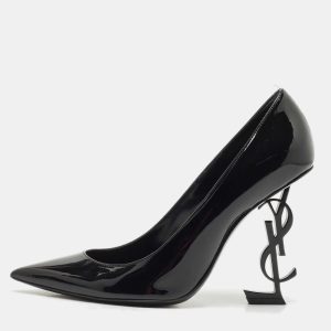 Saint Laurent Black Patent Leather Opyum Pointed Toe Pumps Size 38.5, Pumps - Luxury Closet catalog