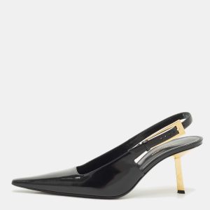 Saint Laurent Black Leather Lee Slingback Pumps Size 40, Pumps - Luxury Closet catalog