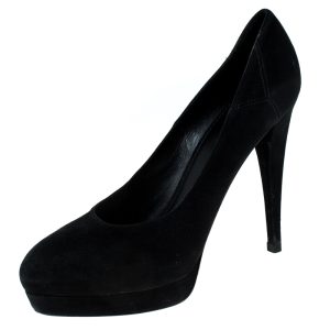 Saint Laurent Paris Black Suede Platform Pumps 40, Pumps - Luxury Closet catalog
