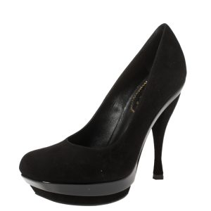 Saint Laurent Paris Black Suede Arya Platform Pumps Size 36, Pumps - Luxury Closet catalog