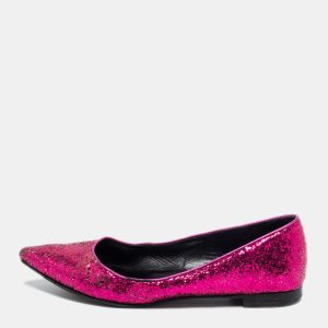 Saint Laurent Pink Glitter Ballet Flats Size 36.5, Flats - Luxury Closet catalog