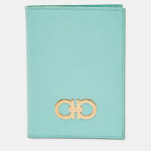Salvatore Ferragamo Green Leather Passport Holder, Luggage Accessories - Luxury Closet catalog
