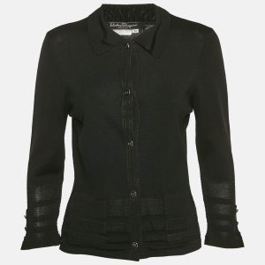 Salvatore Ferragamo Black Wool Button Front Cardigan M, Sweaters & Cardigans - Luxury Closet catalog
