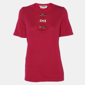Salvatore Ferragamo Pink Cotton Knit Top L, Shirts & Tops - Luxury Closet catalog