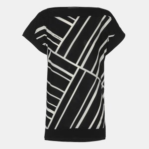 Salvatore Ferragamo Black Printed Cotton Tunic L, Shirts & Tops - Luxury Closet catalog