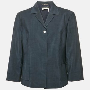 Salvatore Ferragamo Vintage Navy Blue Wool Blazer XL, Coats & Jackets - Luxury Closet catalog