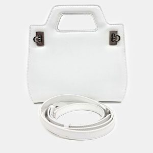 Salvatore Ferragamo White Leather Wanda Mini Tote, Tote Handbags - Luxury Closet catalog