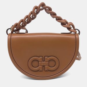 Salvatore Ferragamo Brown Leather Aura Bag, Handbags - Luxury Closet catalog