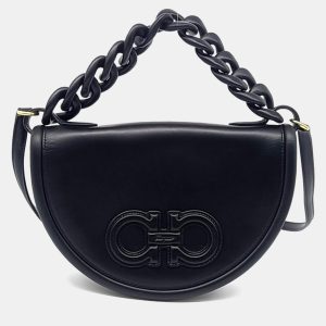 Salvatore Ferragamo Black Leather Aura Bag, Handbags - Luxury Closet catalog