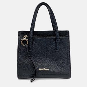 Salvatore Ferragamo Black Leather Amy Small Bag, Tote Handbags - Luxury Closet catalog
