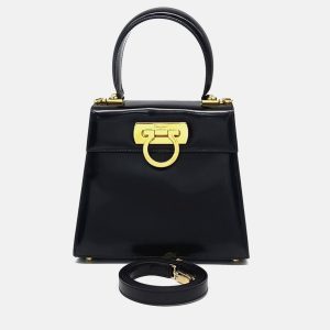 Salvatore Ferragamo Black Leather Kelly Bag Small, Satchels - Luxury Closet catalog
